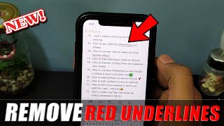 How to Remove the Red Underline on the Notes App in iPhone [NEW TRICK]