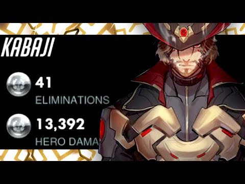KABAJI INSANE CARRY MCCREE! 41 ELIMS! [ OVERWATCH SEASON 18 TOP 500 ]