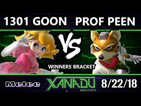 S@X 264 SSBM -  Professor Peen (Fox) Vs. 1301 goon (Peach) Smash Melee Winners Bracket
