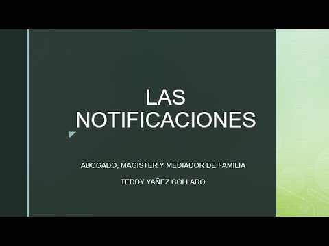 NOTIFICACIONES - DERECHO PROCESAL