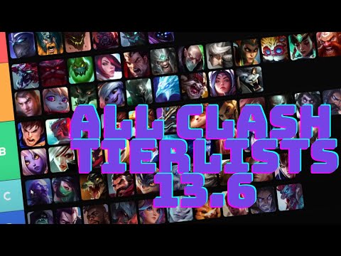 ALL CLASH TIERLISTS UPDATED FOR PATCH 13.6 (LEAGUE OF LEGENDS)