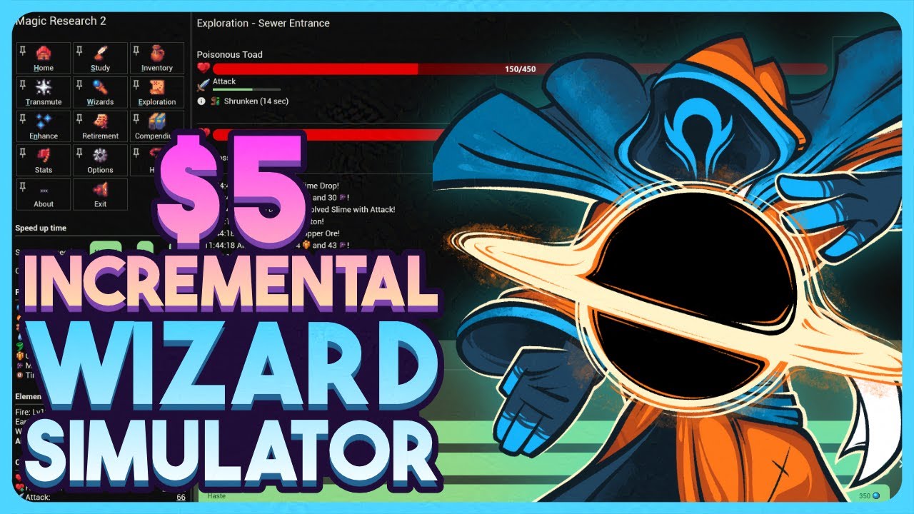 $5 Incremental Wizard Simulator - Magic Research 2