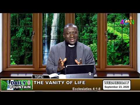 DAILY FOUNTAIN DEVOTIONAL GUIDE FOR 23 SEPTEMBER 2020 -  THE VEN. TUNDE OYESINA