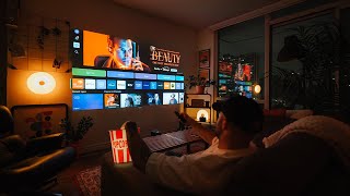 I replaced my 55" TV with this 100" projector… and now I can’t go back | LG CineBeam S