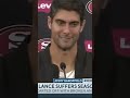 Jimmy G speaks on Trey Lance injury ? #shorts