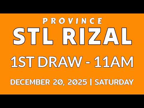 STL Rizal Province result today 11am draw result December 20, 2025 morning 1st draw