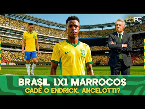 BRASIL 1X1 MARROCOS; CADÊ O ENDRICK ANCELOTTI? CASEMIRO MAL? JOGO RUIM DA SELEÇÃO – QUEBRADA FC