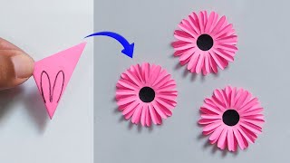 Easy Paper Flower Making Craft | How To Make Paper Flower | Paper Flower Making Step By Step
