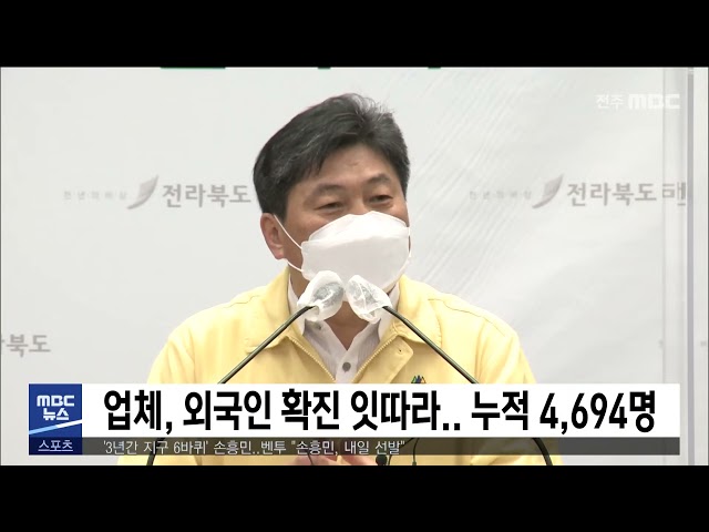 업체, 외국인 확진 잇따라 누적 4,694명