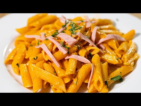 Creamy Penne with Mortadella🥓A Delicious Italian Recipe 🍝🇮🇹