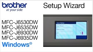 Connecting MFCJ6535DW to wireless computer with setup wizard - Windows®