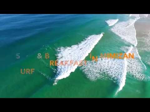 Aerial shots of Mimizan-Plage surfing
