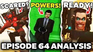SECRET AGENT POWERS & BIG BATTLE!? - Episode 64 SKIBIDI TOILET ALL Easter Egg Analysis Theory