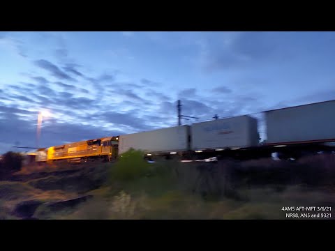 Freight Train With a 93 Class Locomotive at Laverton - 3/6/21