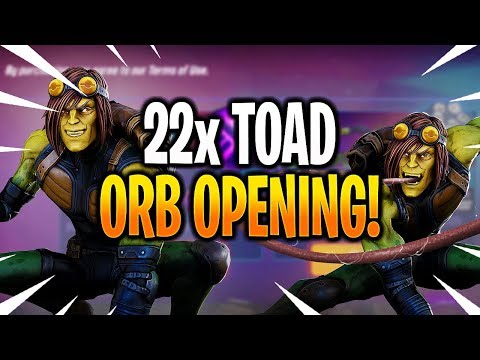 *NEW* 22x TOAD ORB OPENING! - MARVEL Strike Force - MSF