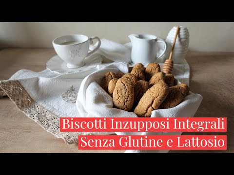 BISCOTTI INZUPPOSI INTEGRALI-Senza Glutine e Lattosio con farine naturali-Cucina dei Senza