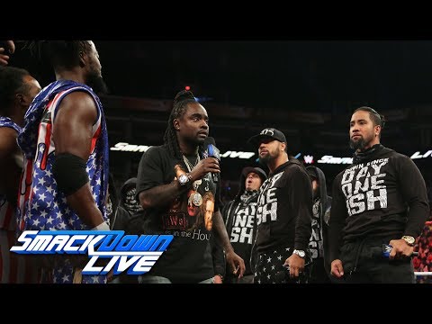 The New Day and The Usos square off in a Rap Battle hosted by Wale: SmackDown LIVE, July 4, 2017