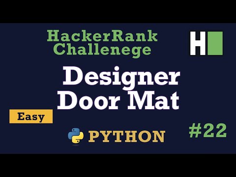Designer Door Mat Hackerrank Python String