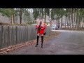 Granate Styling Walking In Public Thigh High Boots High Heels Minidress Short Red Raincoat