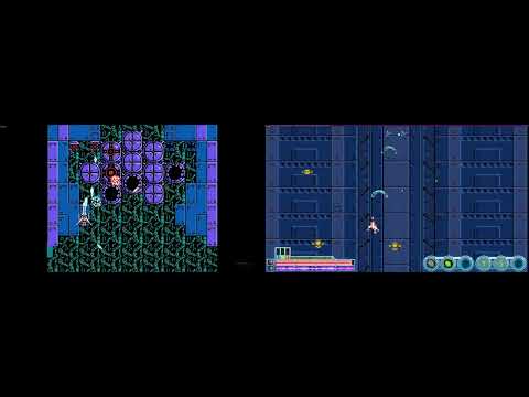 The Guardian Legend vs The Guardian Legend Legacy (fan made) in side by side (audio too)