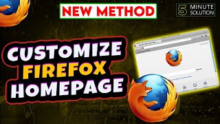 How to customize Firefox homepage 2024