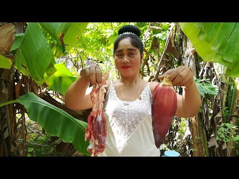 Awesome Cooking Pork With Banana Flower Recipe - Cook Pork Recipes - Village Food Factory