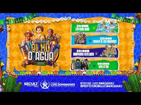 🎥 AO VIVO | Encerramento do Arraial Olho d'Água 2026 em Luis Domingues