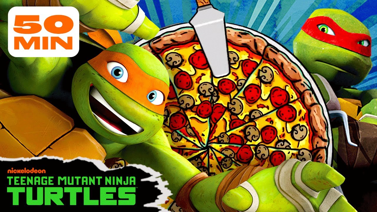 Spin the Wheel: Ninja Turtles Tastiest & Weirdest FOOD Moments! 🍕| 50 Minute Compilation | TMNT