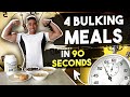 WORLD’S FASTEST MEAL PREP | 4 Muscle Gain Meals in Under 90 Seconds
