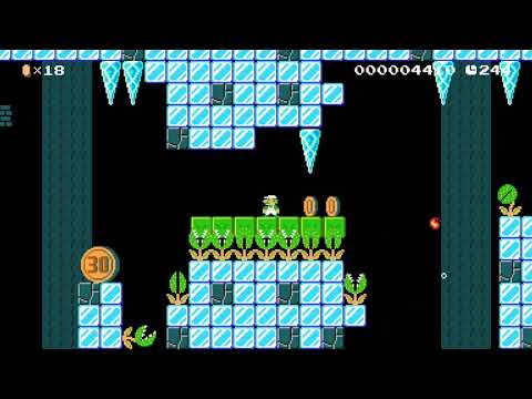 Super Mario Maker 2 - Lvl:11 Ice Cave by Eder Banks - No Commentary