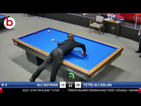 ALİ SOYKAN & YETİŞ ALİ ASLAN Bilardo Maçı - 2023 1.ETAP ÖN ELEME-3.TUR