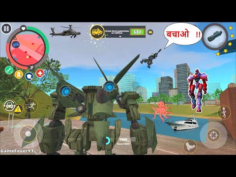 Rope Hero: Vice Town (Transformer Jet Airplane Throw Villain Car Robot) Vice - Android Gameplay HD