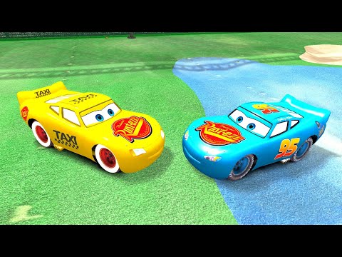 Taxi Lightning McQueen Vs Ocean Blue McQueen Crash Testing Ep. 2 - GTA 4