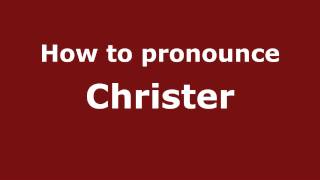 How to pronounce Christer