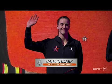 Team WNBA intro before All-Star Game | Caitlin Clark, Angel Reese, Aliyah Boston, Kelsey Mitchell