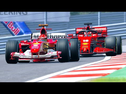 Ferrari F1 2020 vs Ferrari F1 2004 at Red Bull Ring