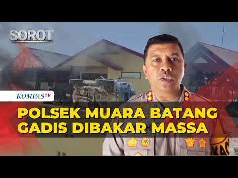 Detik-Detik Polsek Muara Batang Gadis Dibakar Massa Diduga Karena Pengedar Narkoba Dilepas