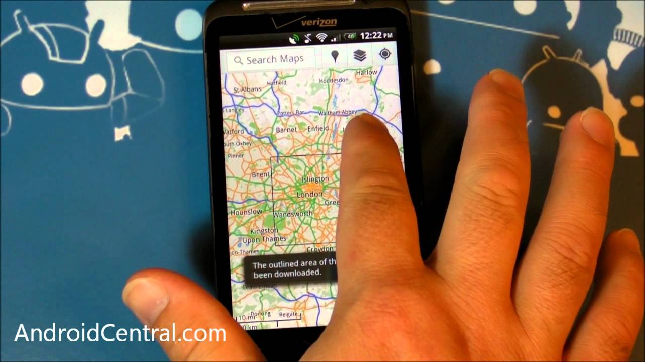 How to download Google Maps data for offline use - YouTube