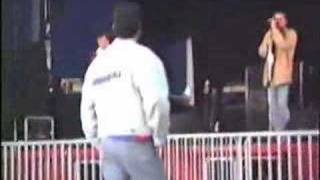 Dan Lynch at Golden Earring Soundcheck.  October, 1997