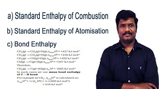 14.Standard Enthalpy of Combustion | Enthalpy of Atomisation | Bond Enthalpy | CBSE Class 11 | தமிழ்
