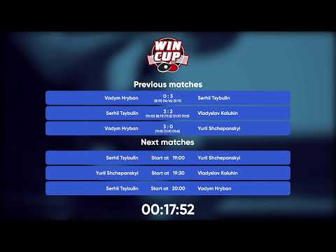 18:00 Vadym Hryban (3:0) Yurii Shchepanskyi West 3 WIN CUP 24.10.2022 | TABLE TENNIS WINCUP