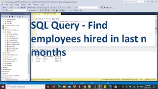 SQL Query | How to find employees hired in last n months | Datediff