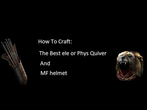 How To Craft The Best Ele or Phys Quiver for Tornado Shot and MF helmet - 3.22 Path of Exile