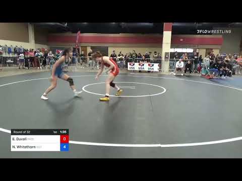 57 Kg Round Of 32 - Elizabeth Duvall, Pace Rockwall Training Center Vs Ngao Shoua Whitethorn, Vict