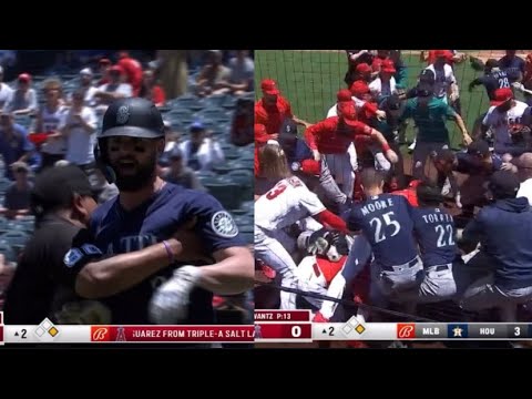 Jesse Winker Charges The Angels & A HUGE BRAWL Breaks Out (9 Ejections)
