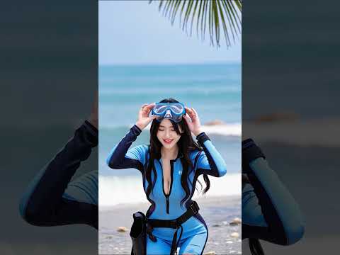 🌊Relaxing Day at the Beach 🤍 #vlog #aigirl #aimodel