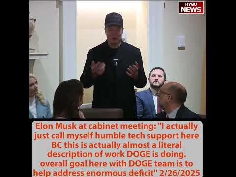 Musk at First Cabinet Meeting: 'Humble Tech Support'; $1 Trillion in Savings Requires '$4 Billion Per Day'