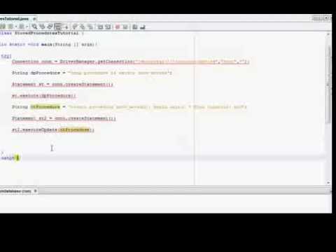 Java Programming Tutorial Stored Procedure Database Tutorial My Test Revision Steps