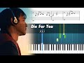 Joji - Die For You - ACCURATE Piano Tutorial + SHEETS