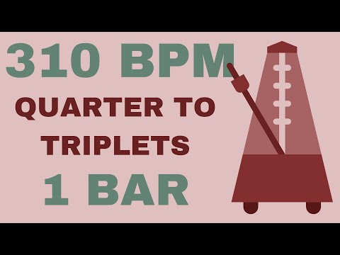 Metronome Click Track - 1 Bar Quarter to Triplet Notes 310 bpm - Smartronome